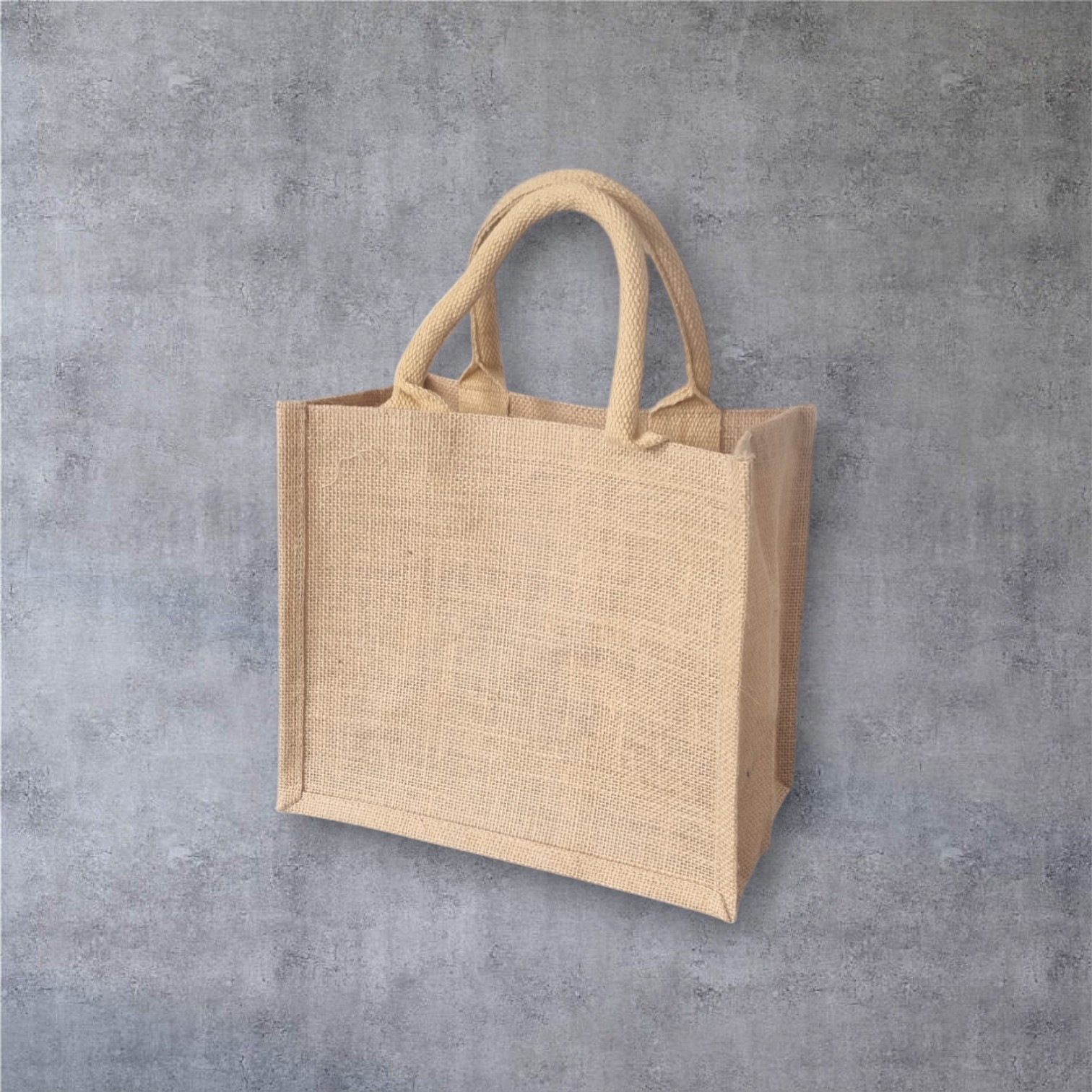 B5 Jute Bag with Mesh Window Back