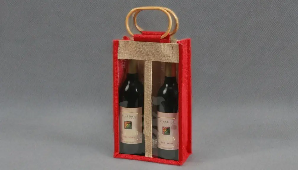 Double Bottle Bag - Red