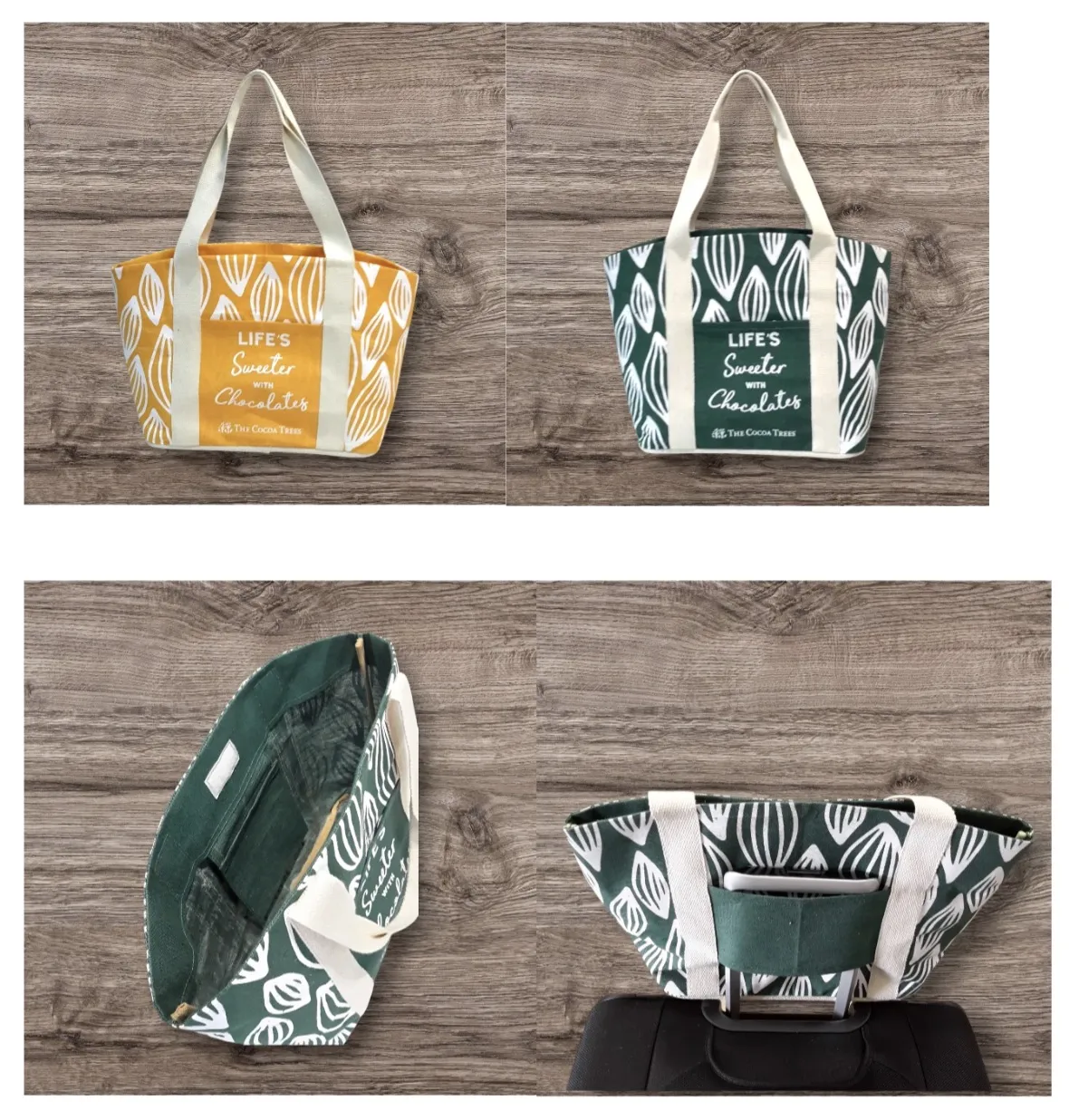 The final run of travel bags that were a great hit with their customers. Photo by author
