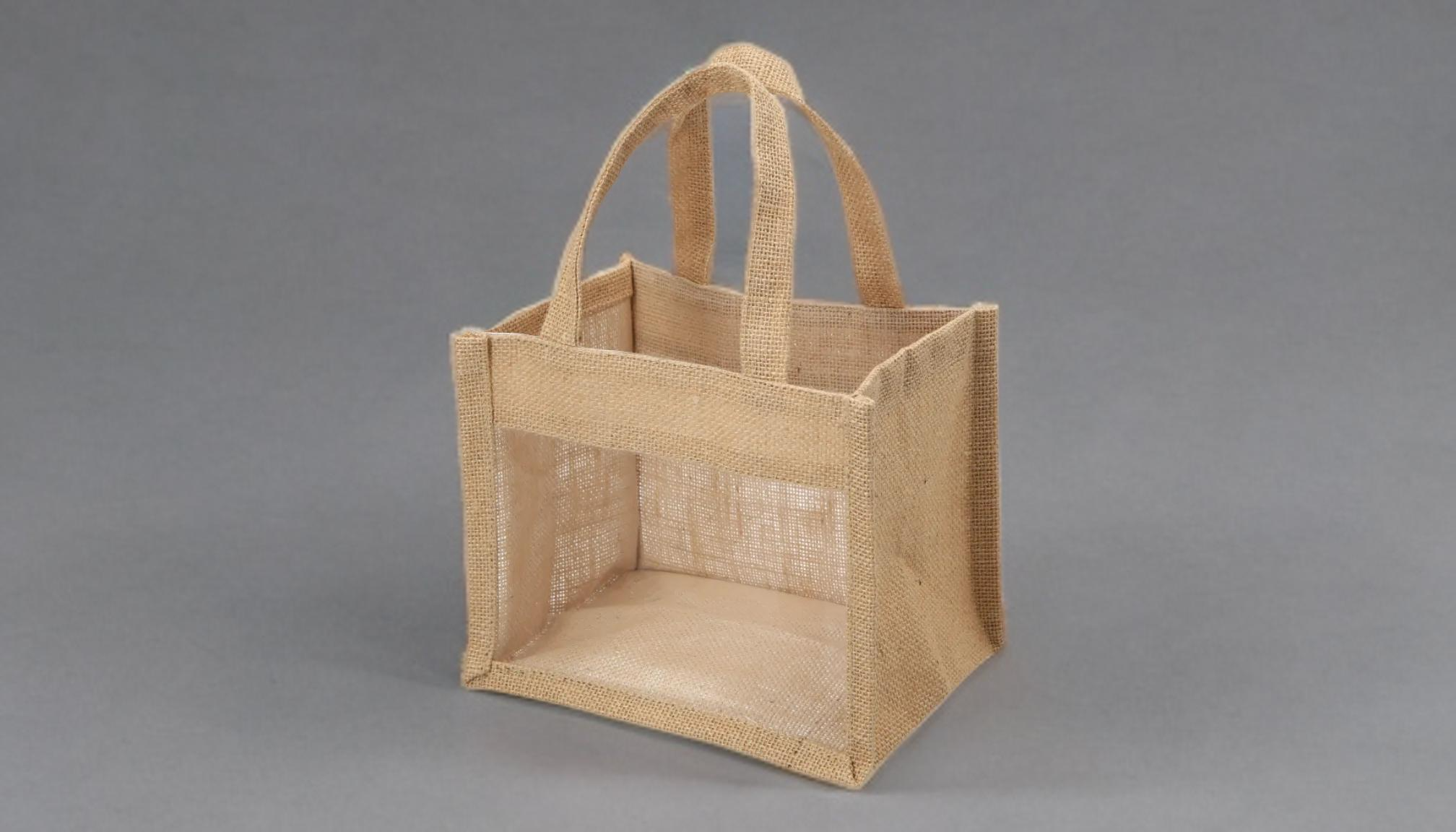 Jute Gift Bag with PVC window